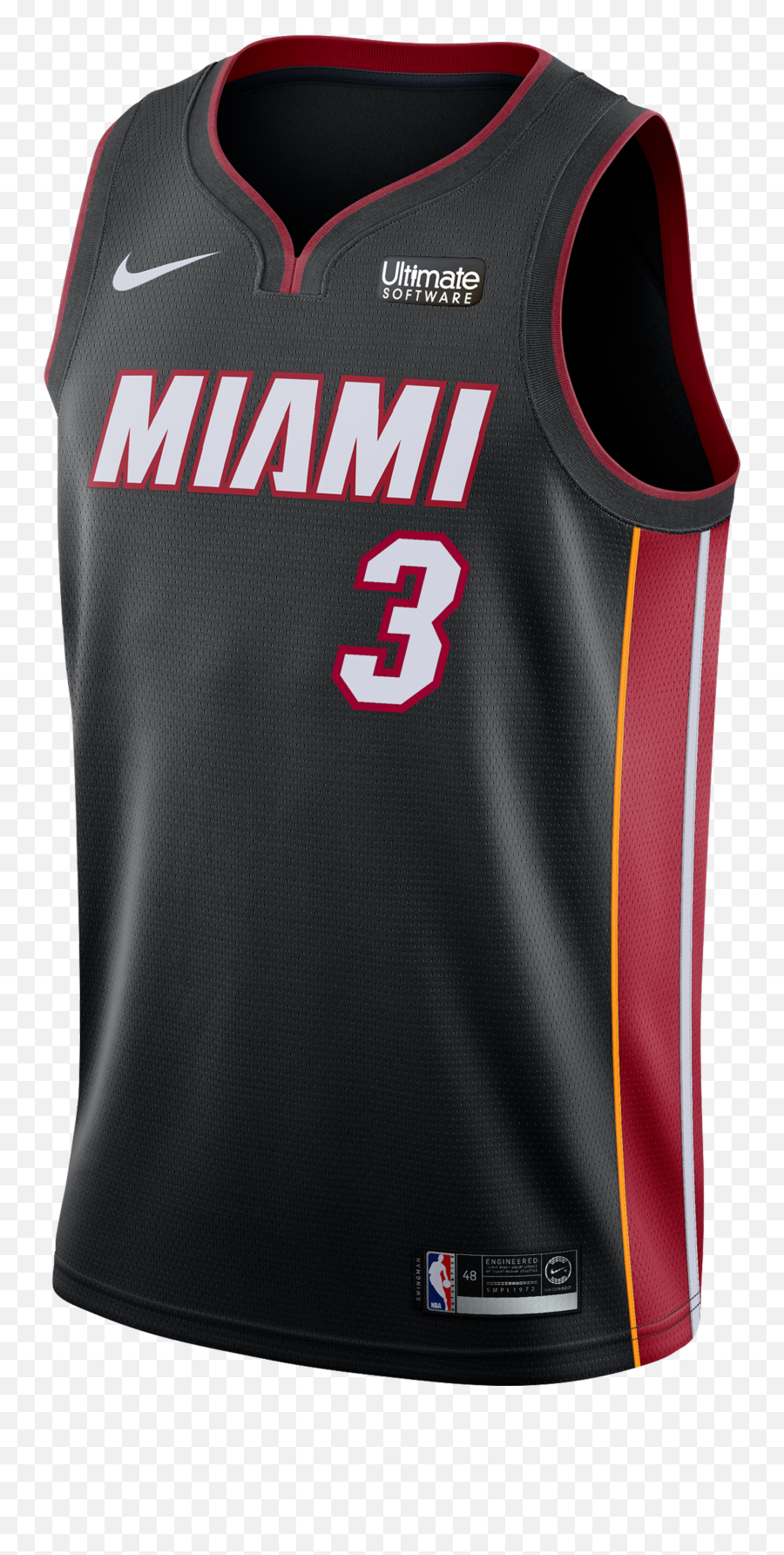 Dwyane Wade Nike Miami Heat Icon Black - Miami Heat Jersey Png,Dwyane Wade Png