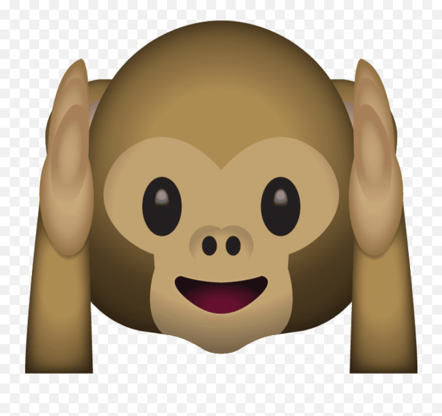 Download Hear No Evil Monkey Emoji - Hear No Evil Monkey Emoji Png,Monkey Emoji Png