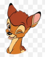 Sticker - Bambi Clip Art Face Png,Bambi Png