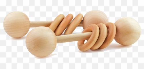 Classic Wood Baby Rattle - Homi Plywood png