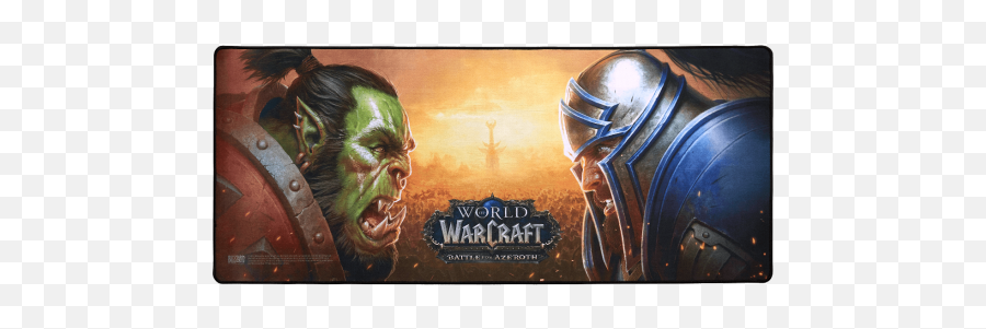 World Of Warcraft Battle For Azeroth Gaming Desk Mat - Warcraft Orcs Vs Humans Png,Battle For Azeroth Logo