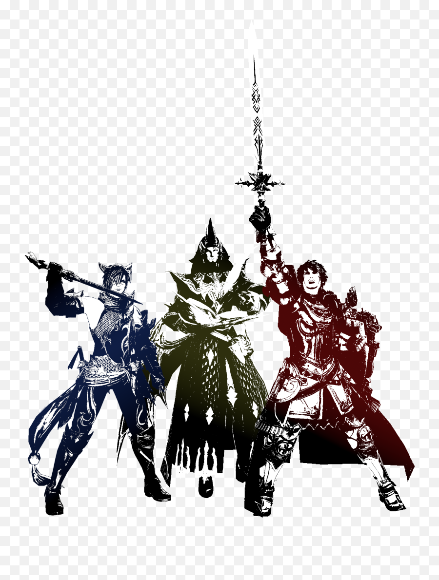 Made Ff - Logocharacters For Me And Two Of My Friends Ffxiv Illustration Png,Ff Logo