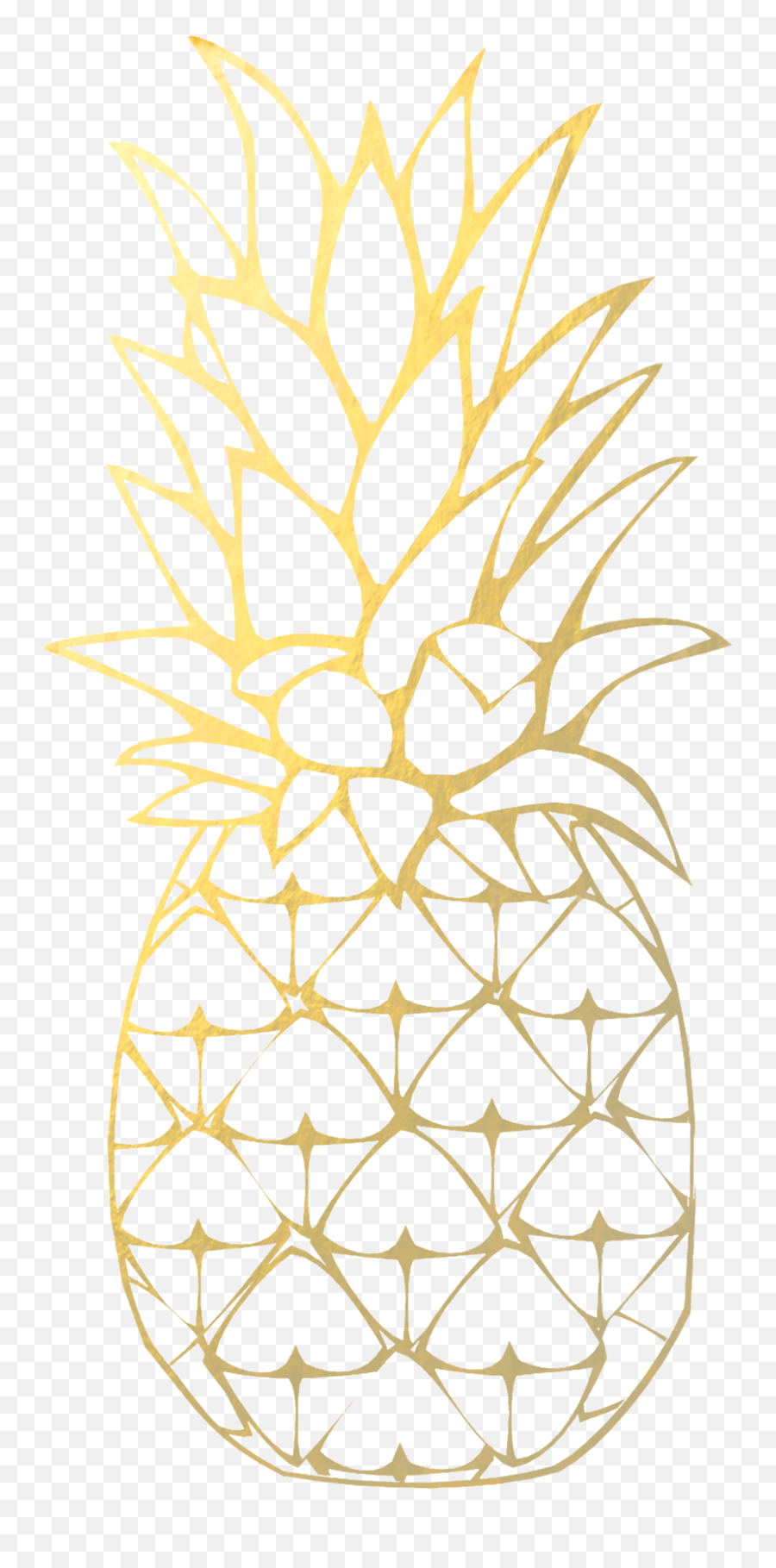 Download Gold Pineapple Png Image - Transparent Gold Pineapple Png,Pineapple Transparent Background