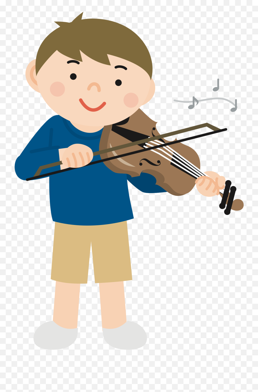 Violinist Clipart Music Violin - Cartoon Playing Violin Png Violinist Clipart,Violin Transparent Background