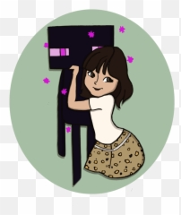 Mia And Your Enderman By Dog - sausage Minecraft 910x877 Girly png