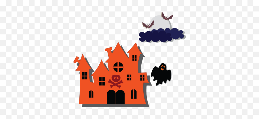 Haunted House Halloween Vector - Vector Graphics Png,Haunted House Png