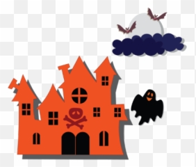 Haunted House Halloween Vector - Vector Graphics Png,Haunted House Png