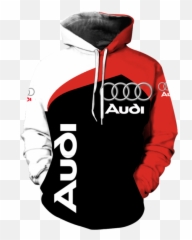 Car Audi Logo Men And Women 3d Full Printing Hoodie Zip Shirt Unisex All Over Printed - png