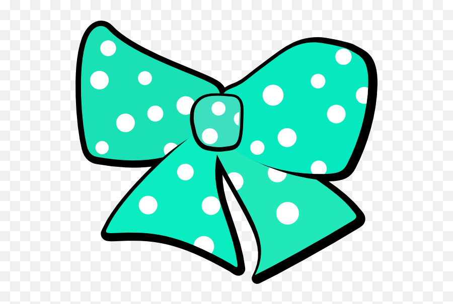 Bow With Polka Dots Clip Art - Hair Bow Clip Art Png,Minnie Bow Png