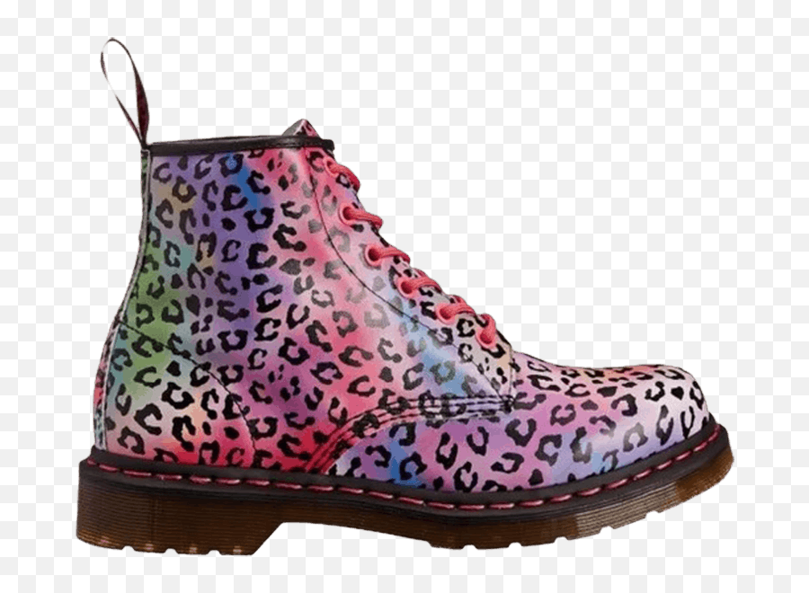 Wmns 101 Boot U0027rainbow Leopard Printu0027 - Dr Martens Aw004 Round Toe Png,Boot Print Png