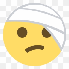 Face With Head - Bandage Emoji High Definition Big Picture Bandage On Head Emoji Png,Weather Icon Meanings