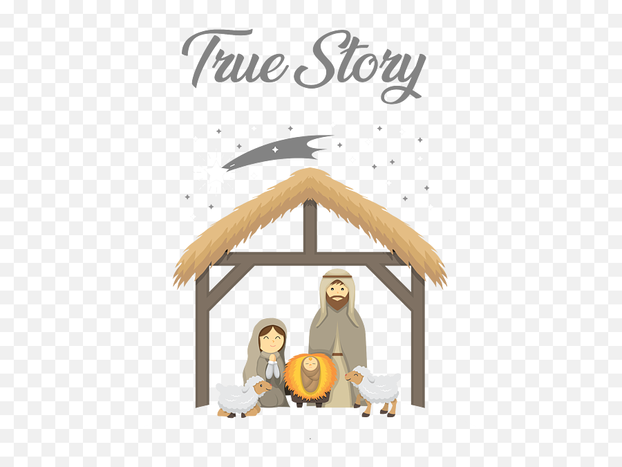 Jesus True Story Christmas Day Xmas Birth Of Celebration Round Beach Towel - Fiction Png,Icon Of Jesus Birth