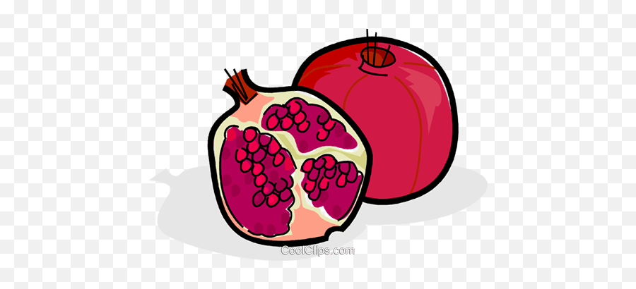 Sliced Pomegranate Royalty Free Vector Clip Art Illustration - Pomegranate Png,Pomegranate Transparent