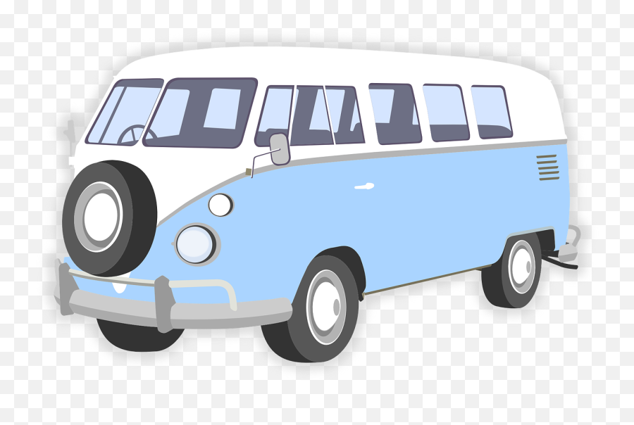 Volkswagen Bus Minibus - Vw Van Clipart Transparent Background Png,Volkswagen Png