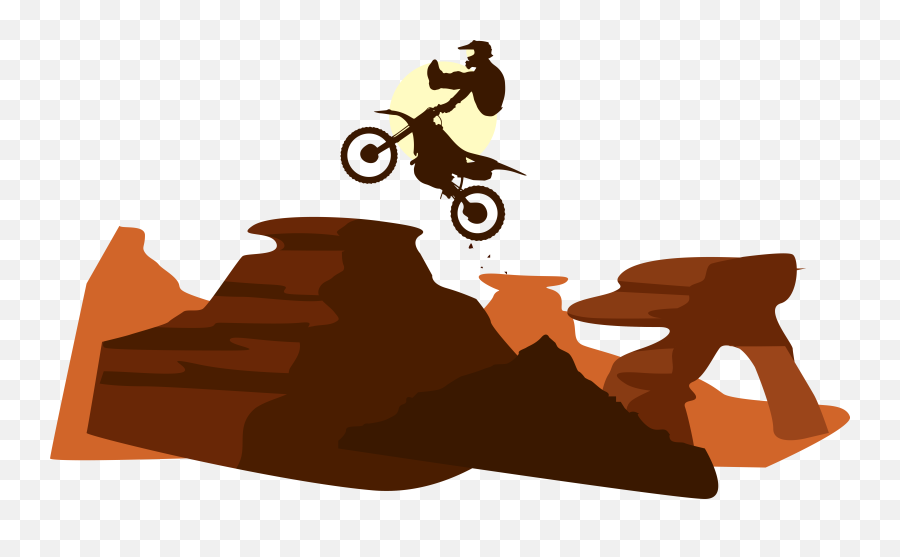 Motocross Clipart Bike Jump - Dirt Bike Jump Clipart Png,Motocross Png