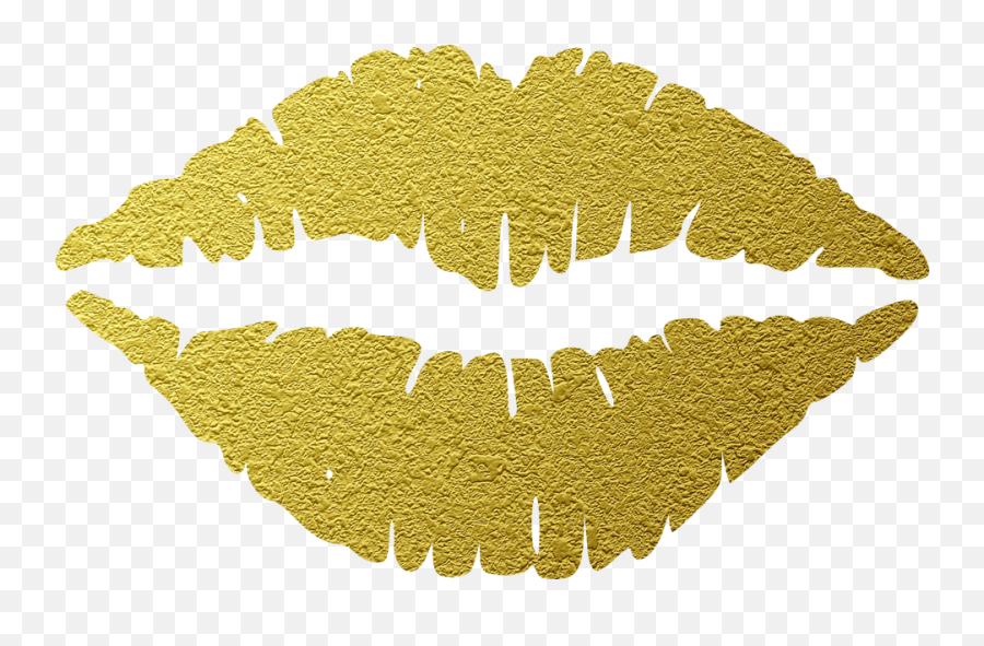 Lip Kiss Clip Art Gold Transprent Png - Lips Clip Art,Lipstick Kiss Transparent Background