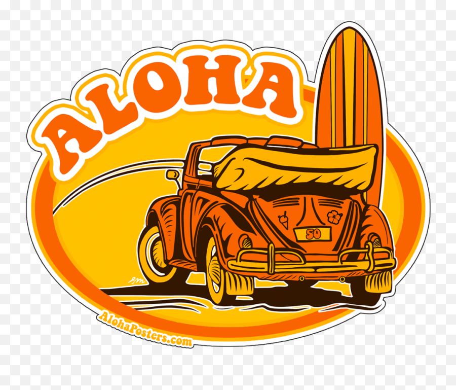 Hawaii Vinyl Stickers - Hydro Flask Stickers U2014 Alohaposterscom Png,Stickers Png