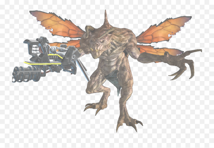 Flying Invisible Deathclaw With A Gun - Deathclaw Png,Mothman Png