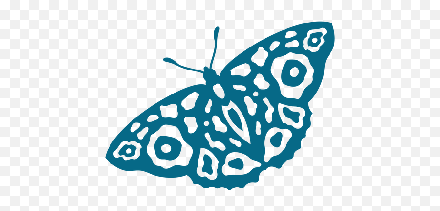Butterfly Antenna Wing Detailed Silhouette - Transparent Png Butterfly,Butterfly Wing Png