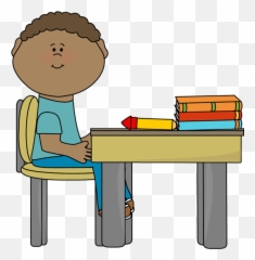 Sit In Chair Clipart Kid 65783 - Png Images Pngio Sitting At Desk Clipart,Chair Clipart Png