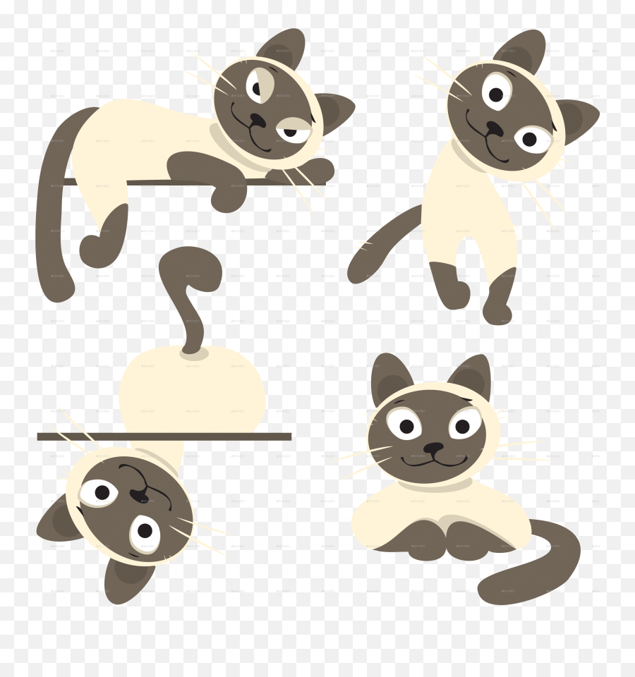 Cartoon Cat Png - Siamese Cat Emoji,Cartoon Cat Png
