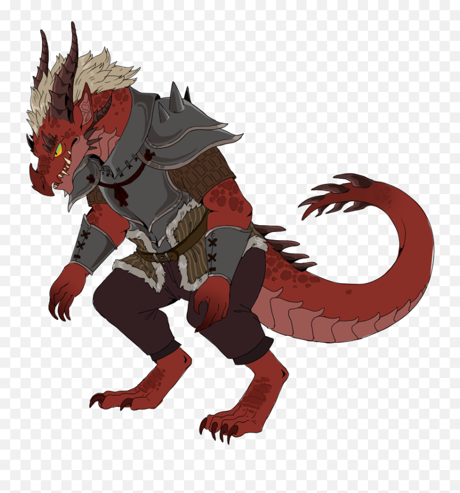 Zeif Eldur - Male Dragonborn Fighter Art Png,Dragonborn Png