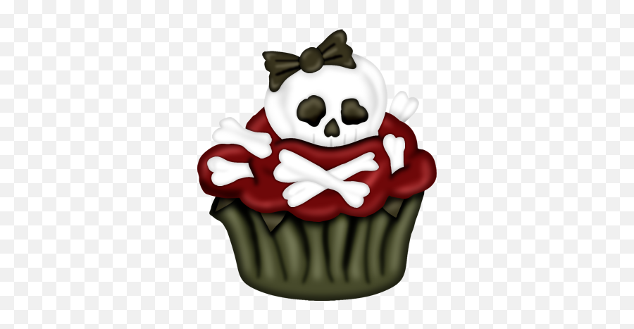 Halloween Cupcake - Halloween Cupcake Clipart 386x420 Cupcake Clip Art For Halloween Png,Cupcake Clipart Png