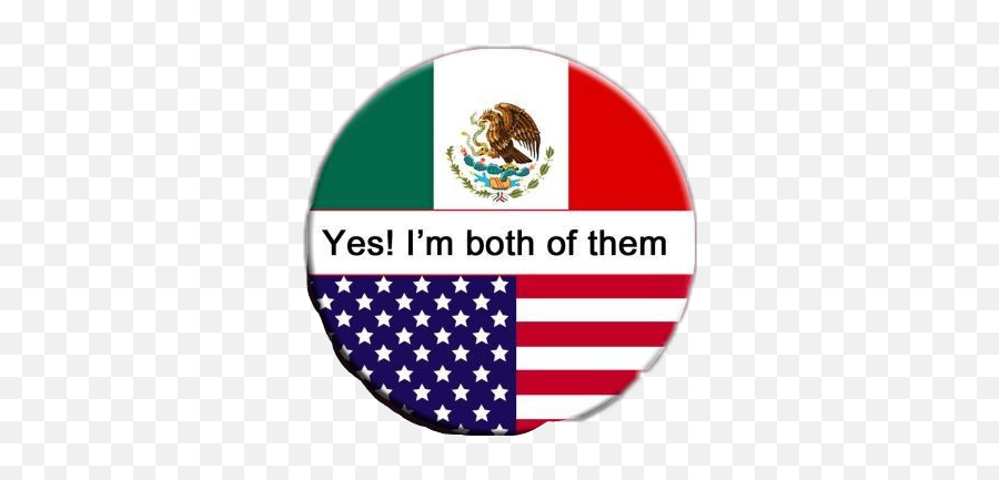 Mexico Usa Flag Sticker By Diyjanet - Mexico Flag Png,Mexico Flag Transparent