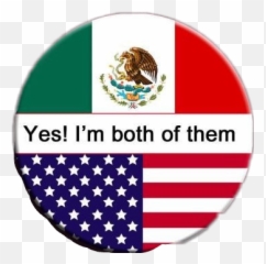 Mexico Usa Flag Sticker By Diyjanet - Flag png
