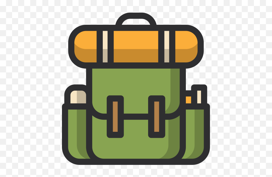 Backpack Icon Of Colored Outline Style - Available In Svg Backpack Icon Png,Backpack Png