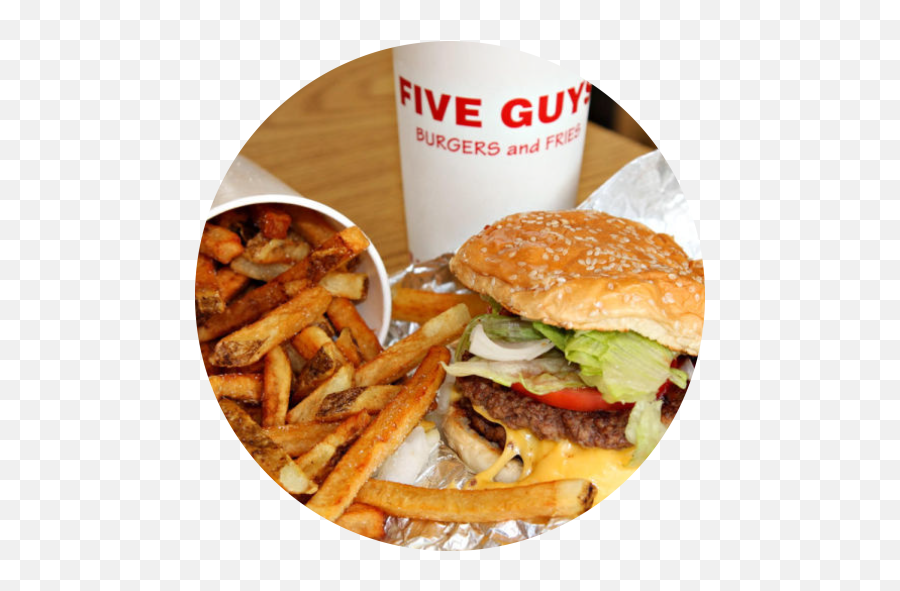 Five Guys Burger And Fries - Five Guys Png,Burger And Fries Png
