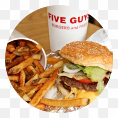 Five Guys Burger And Fries - Five Guys Png,Burger And Fries Png