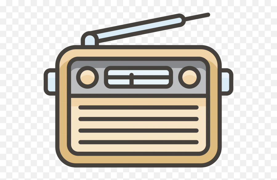 Download Hd Radio Emoji Icon - Retro Radio Png Icon Radio Emoji,Microphone Emoji Png