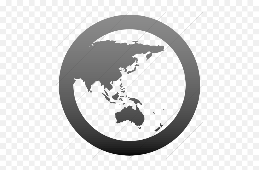 Iconsetc Simple Black Gradient Raphael Globe Asia Icon - Mapas Del Mundo Vector Png,Globe Black And White Png