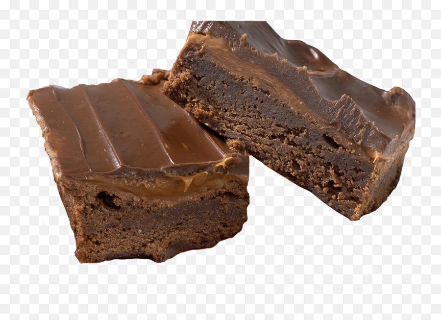 Chocolate Caramel Brownies - Tiffin Png,Brownies Png