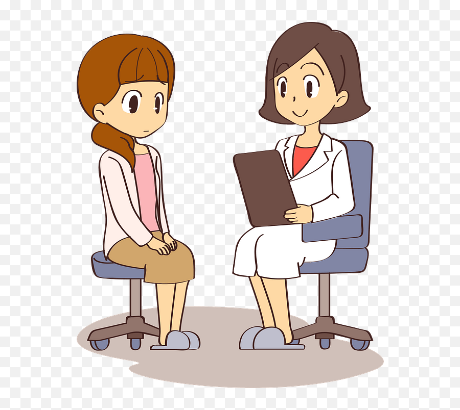 Doctor And Woman Patient Clipart - Doctor And Patient Png,Patient Png