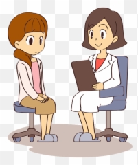 Doctor And Woman Patient Clipart - Doctor And Patient Png,Patient Png