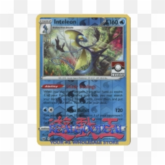 Inteleon 058202 - reverse holo pokemon league Pokemon Card png