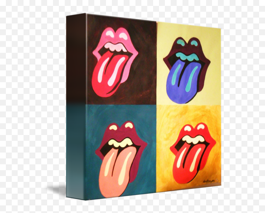 Rolling Stones Pop Art By Sara Mclaughlin - Rolling Stones Lips Painting Png,Rolling Stone Logo Transparent