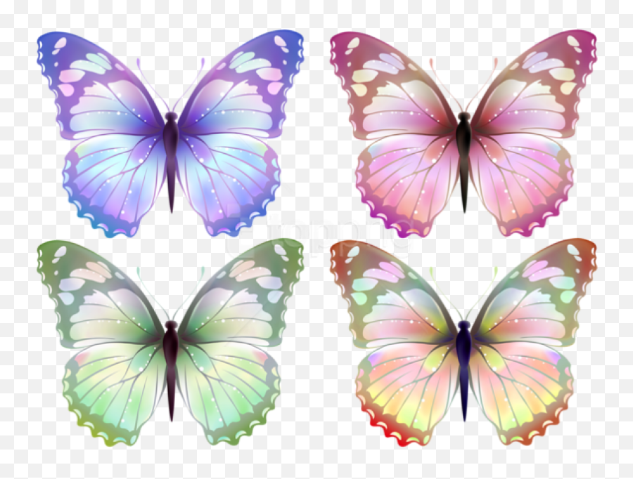 Free Png Download Transparent Butterfly - Clip Art Transparent Butterflies,Butterfly Clipart Png
