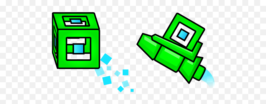 Geometry Dash 3d Player Cube And Ship - Geometry Dash 3d Png,Geometry Dash Icon Kit