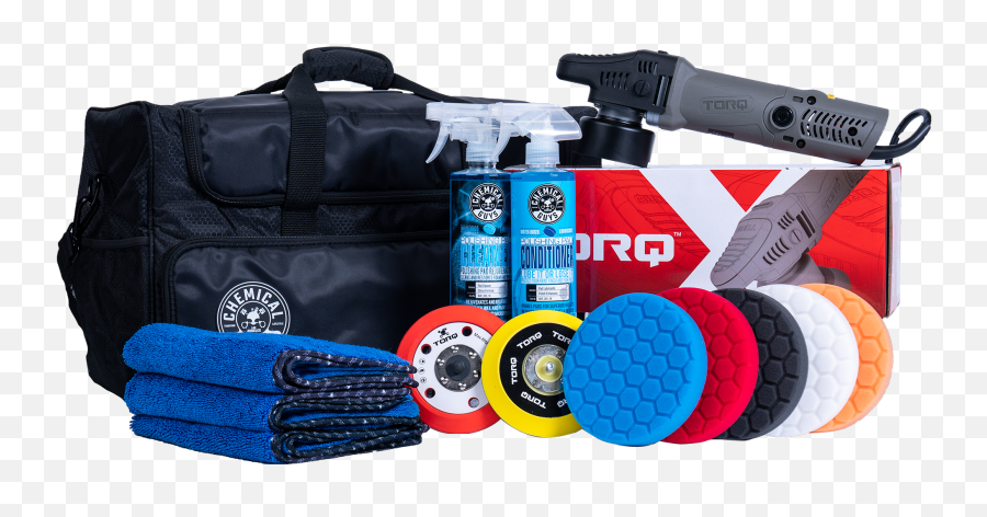 Torqx Complete Detailing Kit With Arsenal Range Polisher Bag 14 Items - Hiking Equipment Png,Icon Moto Backpack