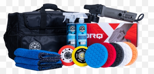 Torqx Complete Detailing Kit With Arsenal Range Polisher Bag 14 Items - Hiking Equipment Png,Icon Moto Backpack