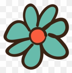 Transparent Png Svg Vector File - Simple Flower Doodles Color