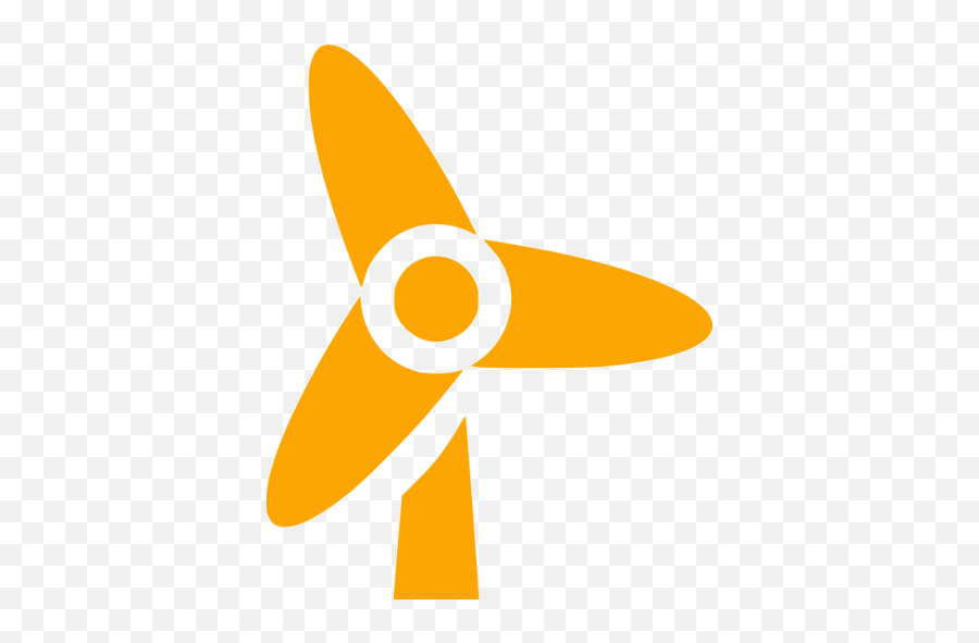 Orange Wind Turbine Icon - Wind Turbine Icon Orange Png,Wind Power Icon