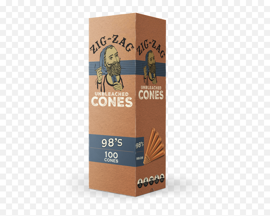 98 Mm Natural Fiber Paper Cones 100 Pack U2013 Zig - Zag Cardboard Packaging Png,Zig Zag Cones 3d Icon