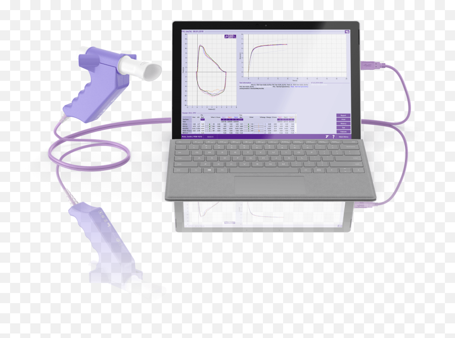 Pc - Based Spirometer Easy Onpc Ndd Medical Espirometro Pc Png,How To Put My Computer Icon On Desktop Windows 8