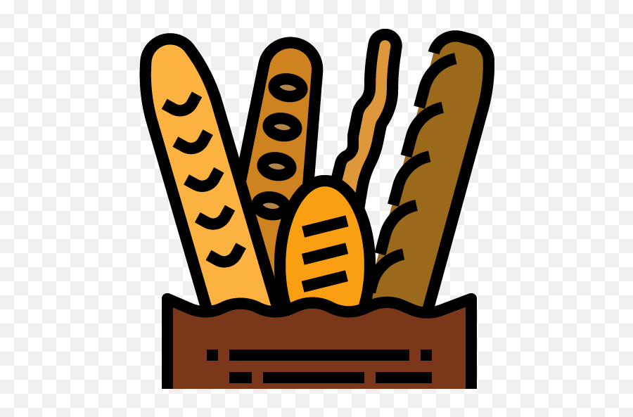 Bread Paris Baguette France Food Bakery Color With - Language Png,Bakery Icon Png