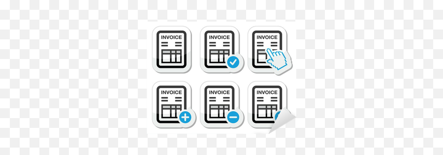 Sticker Invoice Finance Vector Icons Set - Pixersus Robot And Invoice Vector Png,Finance Icon Vector