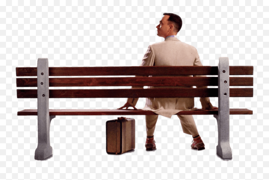 Download Tom Hanks Sitting - Forrest Gump Quotes Chocolate Box,Bench Png